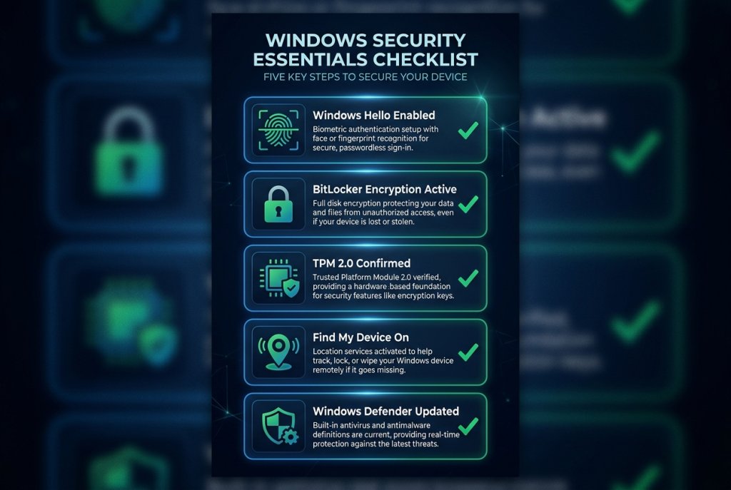 Security Setup Checklist Infographic