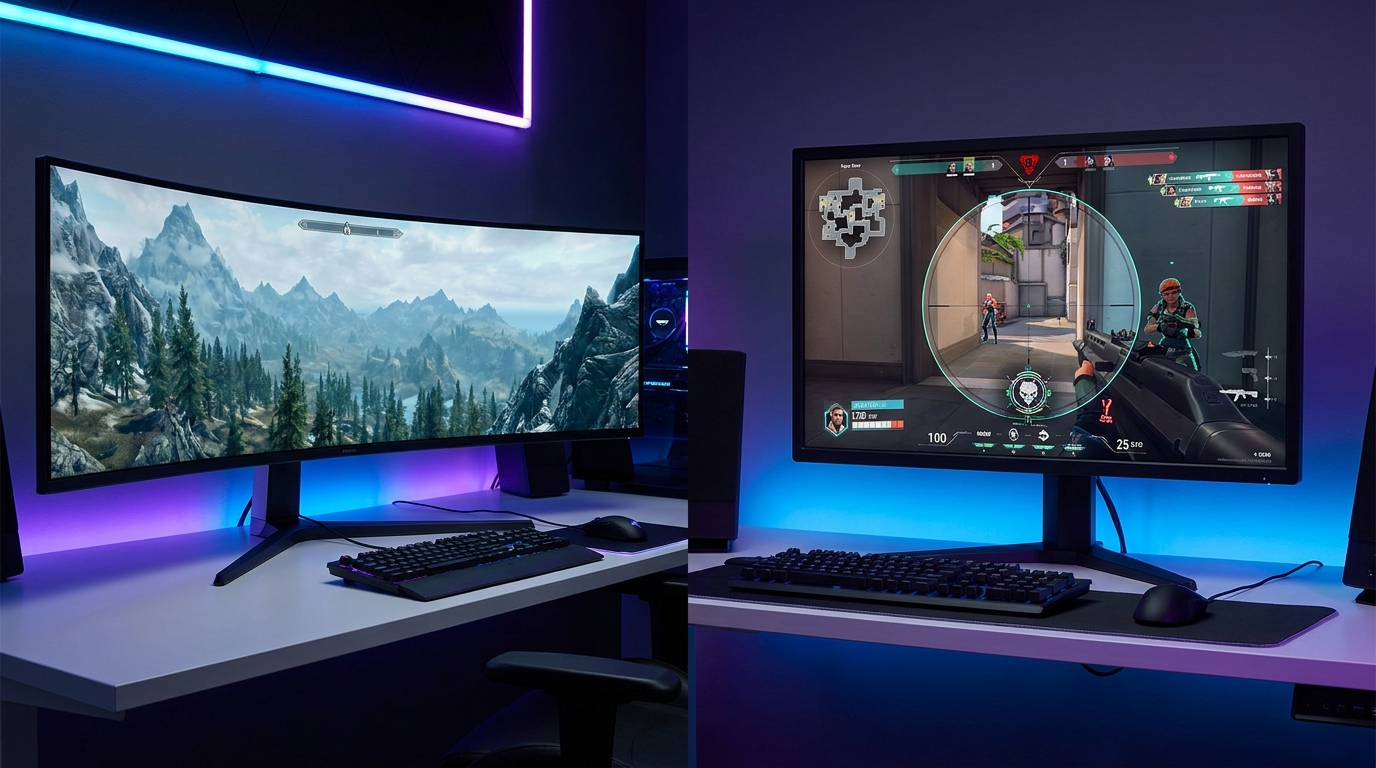 Curved vs. Flat Gaming Monitors: Which Screen Shape Is Right for You in 2026?