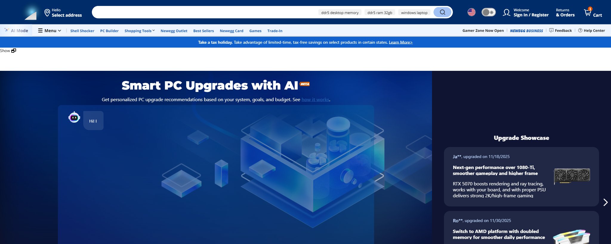 Smart PC Upgrades with AI: Your Questions About Newegg’s PC Upgrader, Answered Smart PC Upgrades with AI: Your Questions About Newegg’s PC Upgrader, Answered