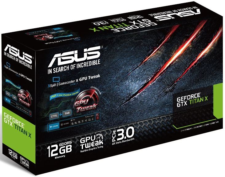 ASUS 12GD5 TITAN X Video Card