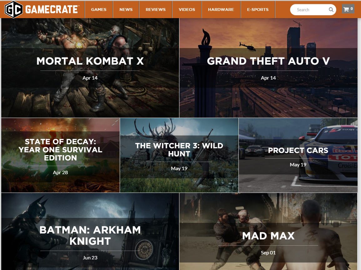Go to gamecrate.com to see what I mean, but each of those 