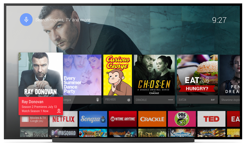 Movies, TV shows, video games, and more will all be available on Android TV.
