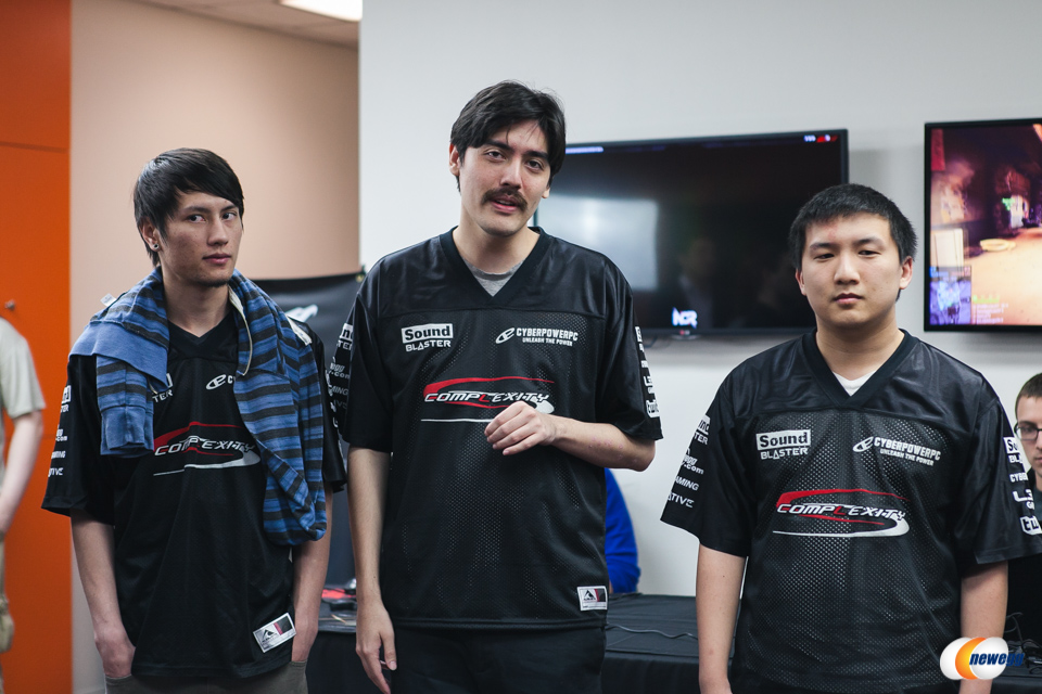 Team CompLexity: (L to R) Jonathan "Westrice" Nguyen, Royce "Bubbadub" Newcomb and Robert "ROBERTxLEE" Lee