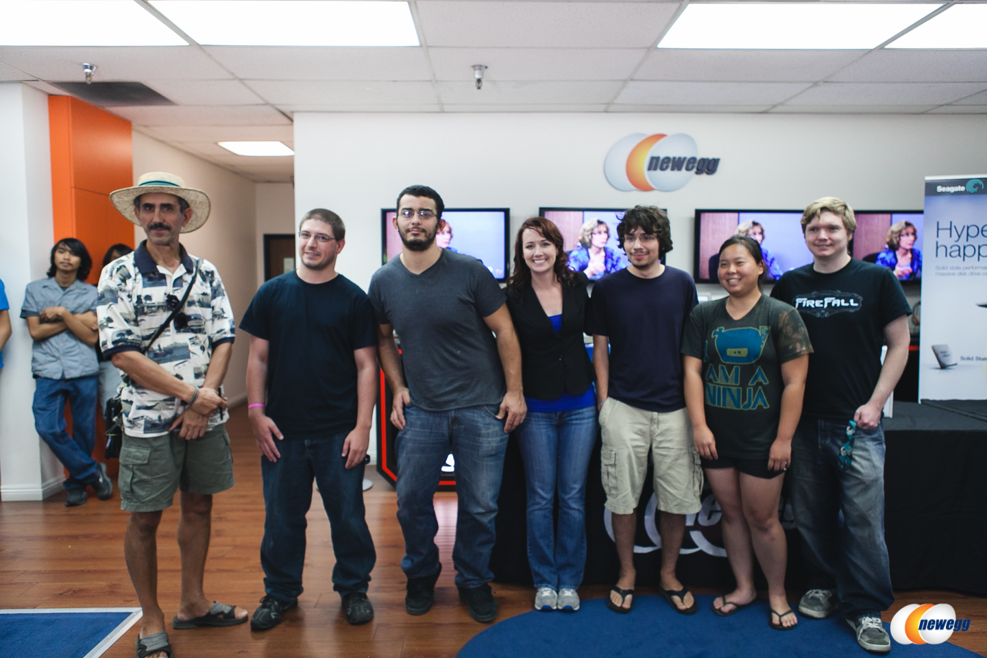 The contestants with Jenny from Newegg TV!