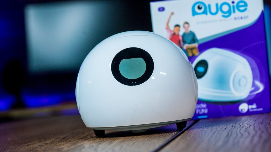 One of Pai's most involved augmented reality toys, the Augie combines programming with mobile technology and robotics.