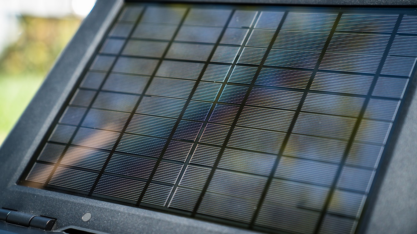 Photovoltaic cells make up solar panels and capture energy when electrons are discharged in sunlight. 