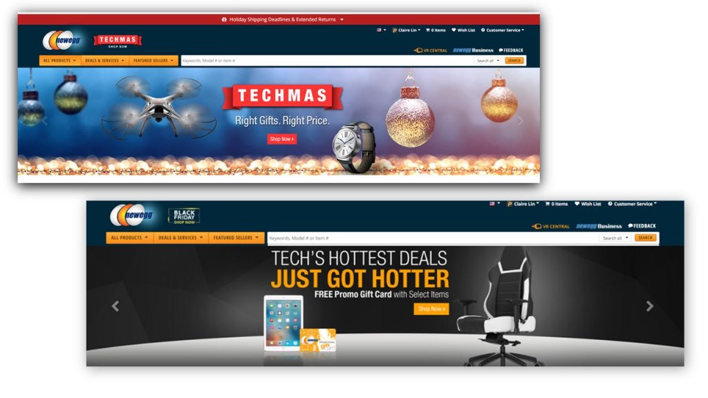 Holiday Marketing Front Page Leader Board