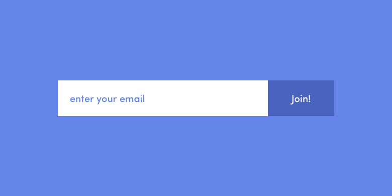 Simple and basic email newsletter subscription sign up box.